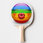 Raquette De Ping Pong Face Emoji mignon (Dos)