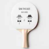 Raquette De Ping Pong Faire-part de mariage gay à conserver (Dos)