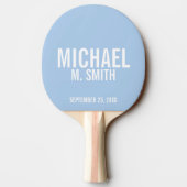 Raquette De Ping Pong Faire-part de naissance avec photo de nouveau-né p (Dos)