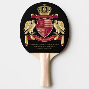 Raquette De Ping Pong Faites votre propre blason Emblème d'aigle rouge 