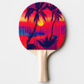 Raquette De Ping Pong Fantaisie d'évasion tropicale (Dos)