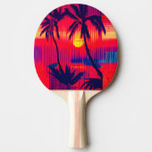 Raquette De Ping Pong Fantaisie d'évasion tropicale (Devant)