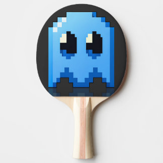Raquette De Ping Pong fantôme blue pixel art fanart PacMan 