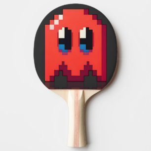 Raquette De Ping Pong fantôme red pixel art fanart PacMan 