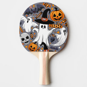 Raquette De Ping Pong Fantômes Monstres mignons Éffrayants et Déplaisant