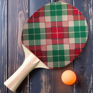 Raquette De Ping Pong Faux Carreaux de Fêtes Rustiques