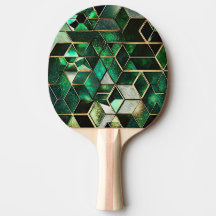 Faux Emerald, vert et or, géométrique