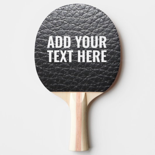 RAQUETTE DE PING PONG  FAUX LEATHER PING PONG PADDLE ADD YOUR TEXT  (Devant)