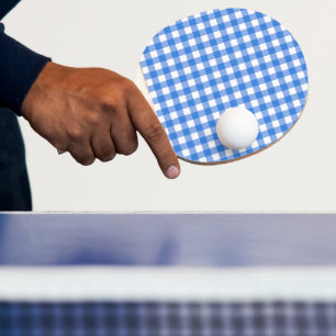 Raquette De Ping Pong Faye & Lauren En vichy Bleu Ping Pong Paddle