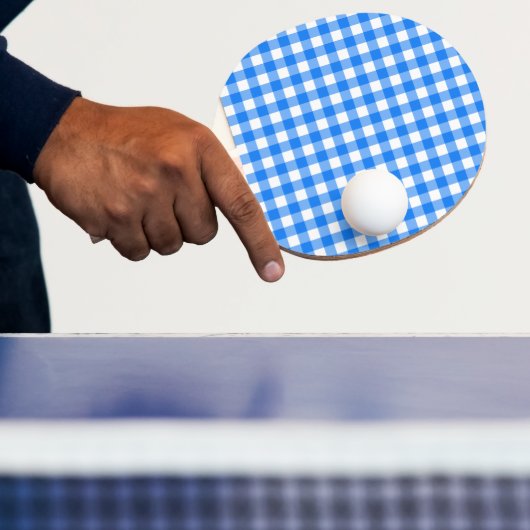 Raquette De Ping Pong Faye & Lauren En vichy Bleu Ping Pong Paddle (Insitu)