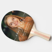 Raquette De Ping Pong Félicitations Diplôme de script photo personnalisé (Côté)