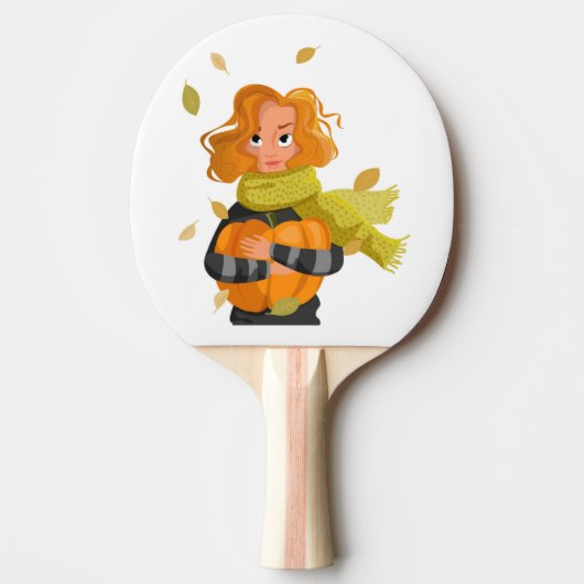 RAQUETTE DE PING PONG FEMME D'AUTOMNE (Devant)