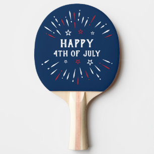 Raquette De Ping Pong Fête de l'indépendance américaine patriotique du 4