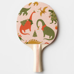 Raquette De Ping Pong Fête de Noël Dino : Tree Rex