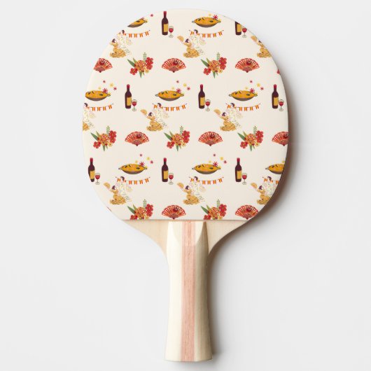 Raquette De Ping Pong Fête de style espagnol (Devant)