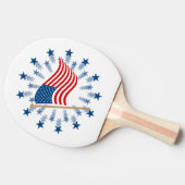 Raquette De Ping Pong Feu d'artifice Drapeau Américain 4 juillet (Côté)