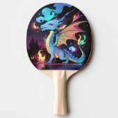 Raquette De Ping Pong Feu de dragon enchanté (Dos)