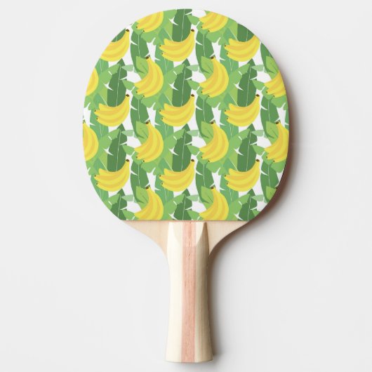 Raquette De Ping Pong Feuille de banane et motif de fruit (Devant)