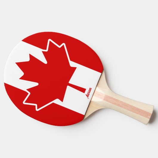 Raquette De Ping Pong Feuille d'érable du Canada (Côté)