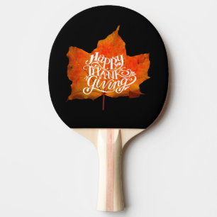 RAQUETTE DE PING PONG FEUILLES D'AUTOMNE JOYEUX JOUR DE THANKSGIVING