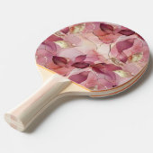 Raquette De Ping Pong Feuilles d'or rose (Devant Angle)