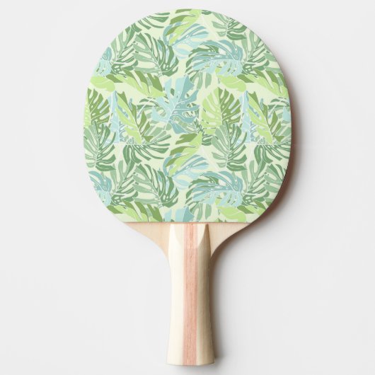 Raquette De Ping Pong Feuilles du Pastel Tropical Palm (Devant)