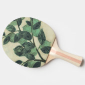 Raquette De Ping Pong Feuilles et succursales sur Arrière - plan de crèm (Côté)