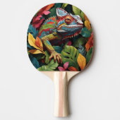 Raquette De Ping Pong Feuilles Lizard et Ping Pong (Devant)