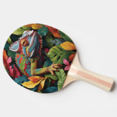 Raquette De Ping Pong Feuilles Lizard et Ping Pong (Côté)