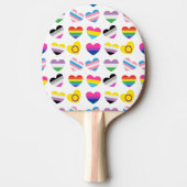 Raquette De Ping Pong Fierté Coeurs Ping Pong Paddle (Devant)