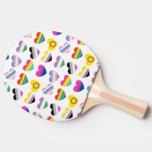 Raquette De Ping Pong Fierté Coeurs Ping Pong Paddle (Côté)