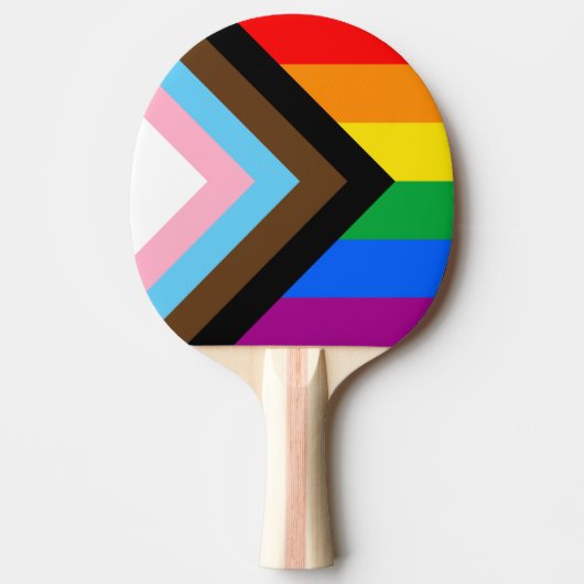 Raquette De Ping Pong Fierté de progrès LGBTQ+ (Devant)
