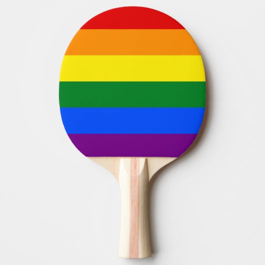 Raquette De Ping Pong Fierté LGBT Arc-en-ciel strié (Devant)
