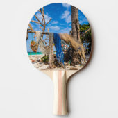 Raquette De Ping Pong Filets de pêche séchant sur la plage (Dos)