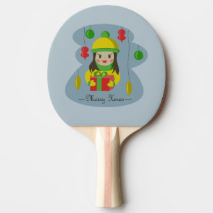 Raquette De Ping Pong Fille avec boîte cadeau de Noël