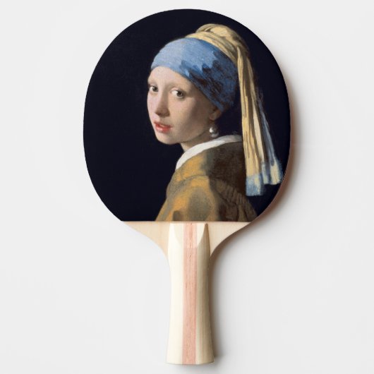 Raquette De Ping Pong Fille avec une perle d'oreille-Johannes Vermeer (Devant)