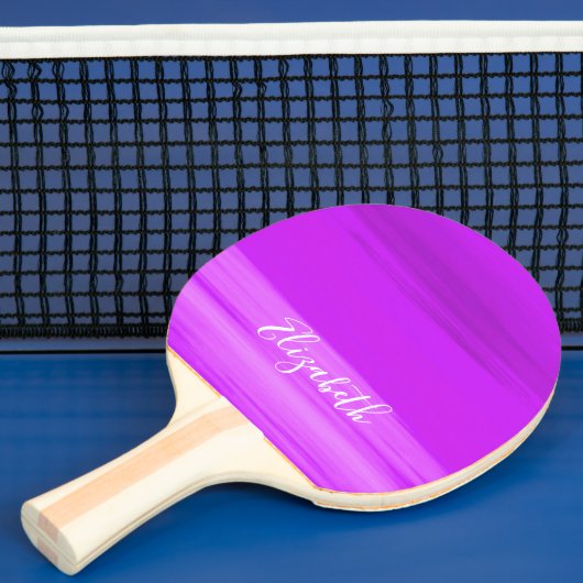 Raquette De Ping Pong fille de nom rose violet (Insitu)