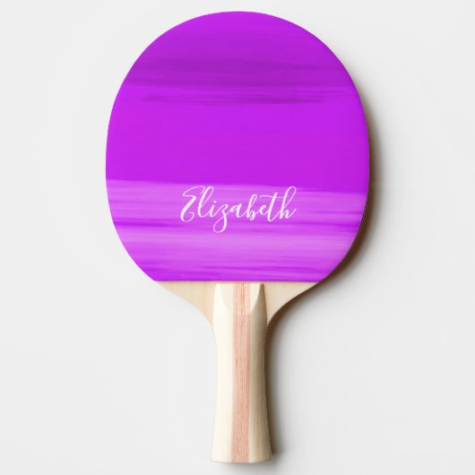 Raquette De Ping Pong fille de nom rose violet (Dos)