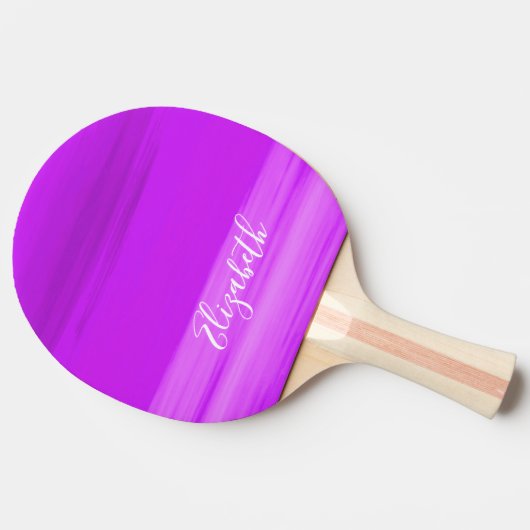 Raquette De Ping Pong fille de nom rose violet (Côté)