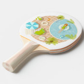 Raquette De Ping Pong Fille de piscine en bikini plage d'été (Devant Angle)