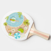 Raquette De Ping Pong Fille de piscine en bikini plage d'été (Côté)