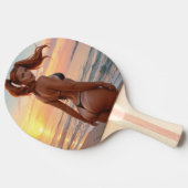 RAQUETTE DE PING PONG FILLE EN BIKINI BRONZAGE (Côté)