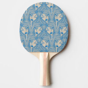 Raquette De Ping Pong Fille glamour : motif sans couture stylisée.