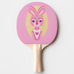 Raquette De Ping Pong Fille lapin mignonne dessin animé
