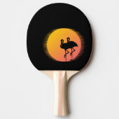 Raquette De Ping Pong Flamant du coucher de soleil Tranquillité (Devant)