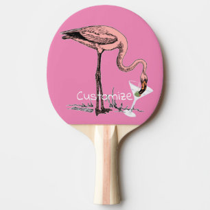 Raquette De Ping Pong Flamant rose Boire Martini Thunder_Cove
