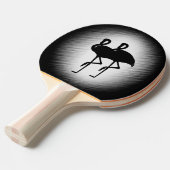 Raquette De Ping Pong Flamant rose noir et blanc (Devant Angle)