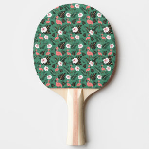 Raquette De Ping Pong Flamant rose rose motif transparent sur arrière -