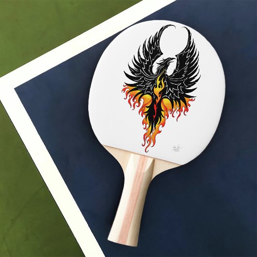 Raquette De Ping Pong Flammes tribales Phoenix Firebird