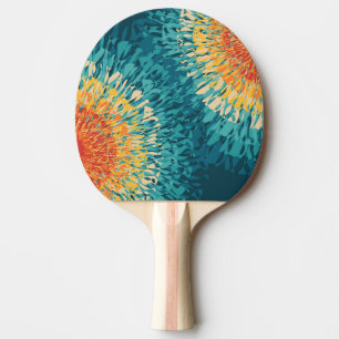 Raquette De Ping Pong Flare solaire de style rétro coloré